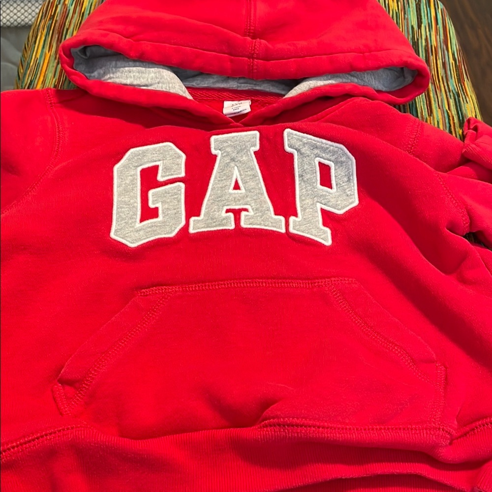 GAP Red and Gray Hoodies with Iconic Arch Logo